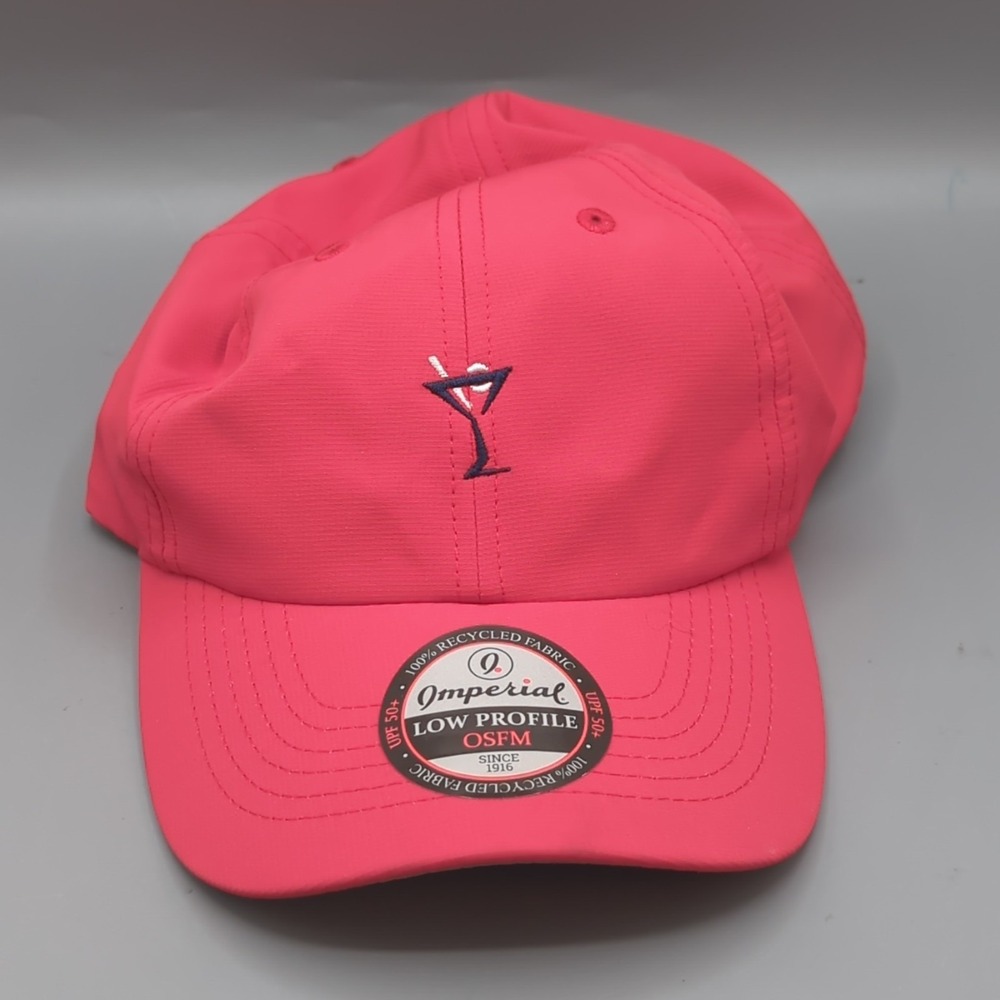 Golftini Hat Golf Cap Imperial Low Profile OSFM Red UPF 50+ Strapback - Picture 7 of 10